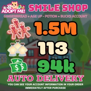 Age Up Potions + Bucks + Gingerbread												