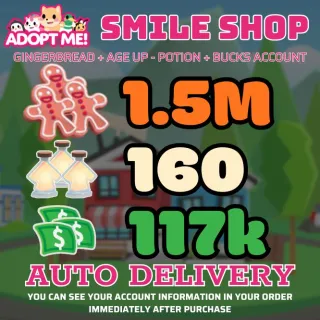 Age Up Potions + Bucks + Gingerbread												