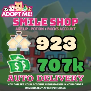 Age Up Potions + Bucks 											