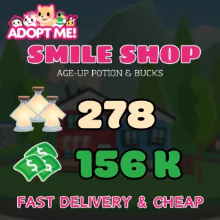 278 Age Up Potion & 156k Bucks