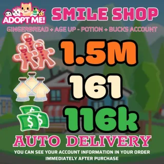 Age Up Potions + Bucks + Gingerbread												