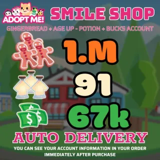 Age Up Potions + Bucks + Gingerbread												