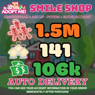 Age Up Potions + Bucks + Gingerbread												