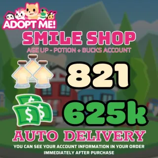 Age Up Potions + Bucks 											