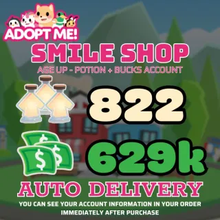 Age Up Potions + Bucks 											