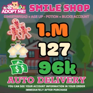 Age Up Potions + Bucks + Gingerbread												