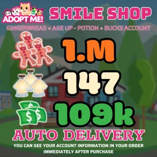 Age Up Potions + Bucks + Gingerbread												