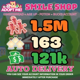 Age Up Potions + Bucks + Gingerbread												