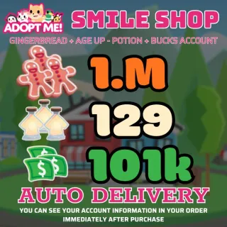 Age Up Potions + Bucks + Gingerbread												