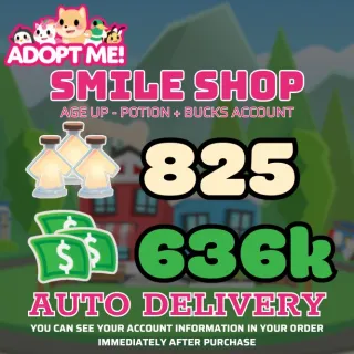 Age Up Potions + Bucks 											