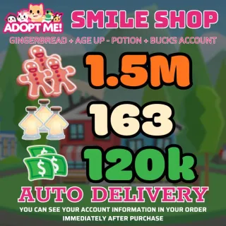 Age Up Potions + Bucks + Gingerbread												