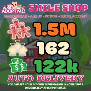 Age Up Potions + Bucks + Gingerbread												