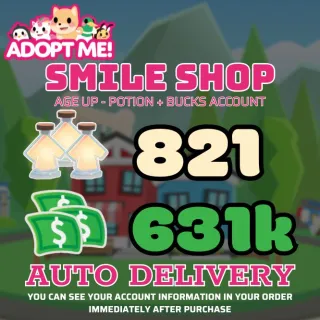 Age Up Potions + Bucks 											