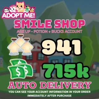 Age Up Potions + Bucks 											