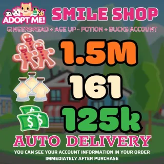 Age Up Potions + Bucks + Gingerbread												