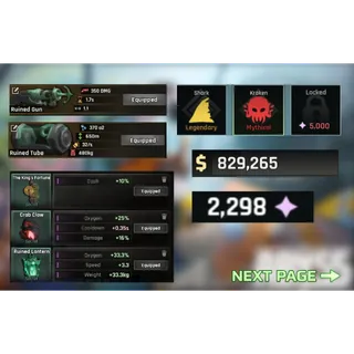 👑🐙 Kraken - Ruined Gun + Ruined Tube - Clean End Game Account