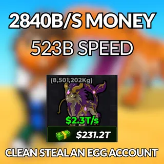 👑  $2840B/S Steal An Egg Account 
