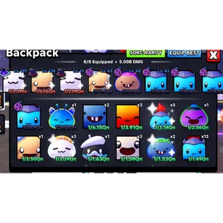 👑 Rebirth 27 - 💎 2.39SX, 626QN, 239QN, Best Slime ( Complete Gamepass Slime Rng Account )