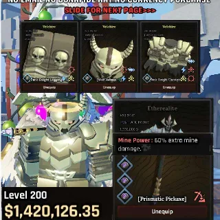 PRISMATIC PICKAXE END GAME ACC