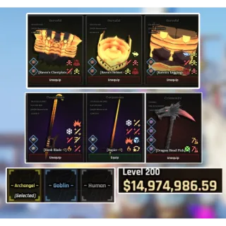 ✨THE FORGE ACCOUNT - ARCANGEL - SURYAFAL RAVEN ARMOR SET