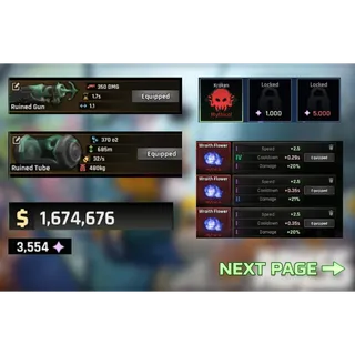 👑 Kraken - Ruined Gun + Ruined Tube - Clean End Game Account 