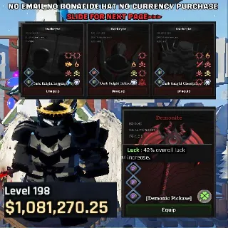 DEMON PICKAXE [DARKRYTE ARMOR SET]