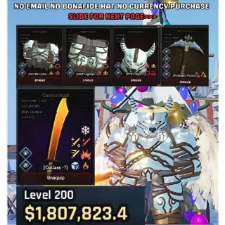 GARGANTUAN CUTLASS - ETHERIALITE WOLF ARMOR SET - ETHERIALITE PICKAXE