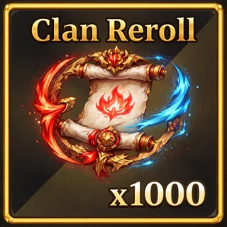 1000 Clan Rerolls