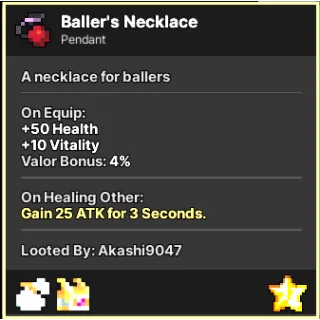 Pixel Quest | Baller's Necklace Legendary