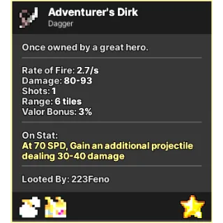 Pixel Quest | Adventurer's Dirk Legendary
