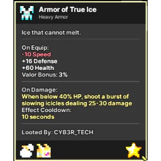 Pixel Quest | Armor of True Ice Legendary