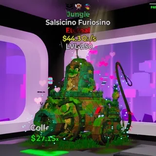 Jungle Salsicino Furiosino $44.3Qi/s Fortnite Steal The Brainrot