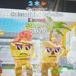 Fortnite Steal The Brainrot Croissantini et Caffettino $38.4Qi/s
