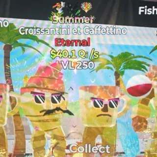 Fortnite Steal The Brainrot Croissantini et Caffetino $40.1Qi/s
