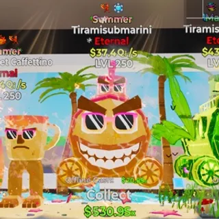 Fortnite Steal The Brainrot Tiramisubmarini $37.4Qi/s
