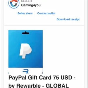 PayPal’s giftcard