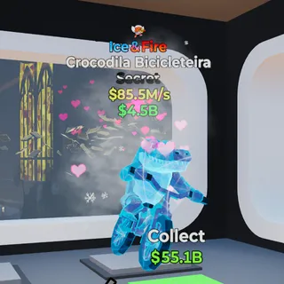 Crocodila Bicicleteira Ice&Fire / Fortnite Steal the Brainrot