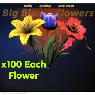 Big Bloom Flowers x100