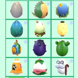 12 egg Bundle fossil, ocean and more