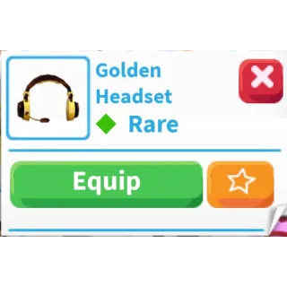 Golden headset pet wear