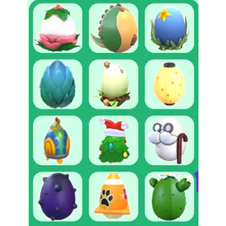 12 egg Bundle fossil, ocean and more