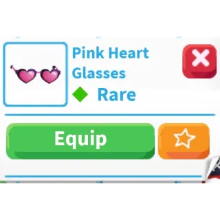 Pink heart glasses