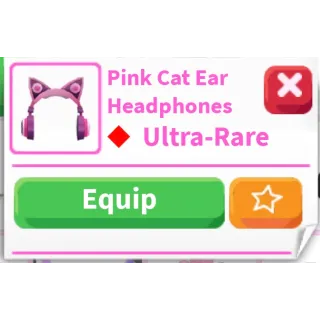 Pink cat ear headphones