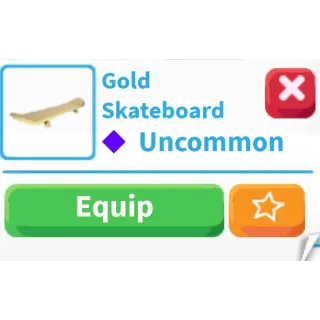 Gold Skateboard