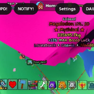 Collosal Megalodon 135645kg ⭐Mythical⭐ - Catch And Tame