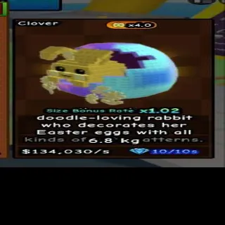 Golden Clover 134k/Sec - Build A Zoo