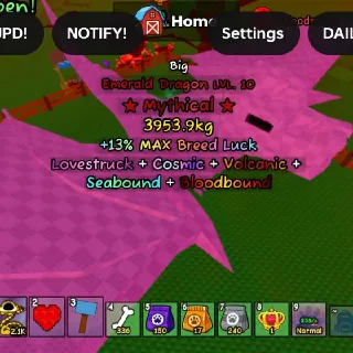 Emerald Dragon -Big Size- You Can Ride/Fly - Catch And Tame