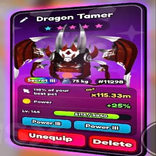 dragon tamer tier 3 w/ stardust shard on tapsim: reborn