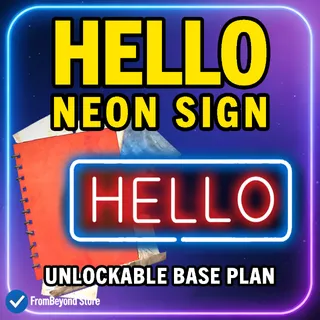 HELLO NEON SIGN PLAN