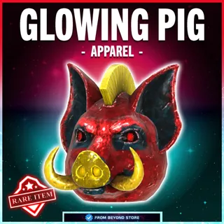 GLOWING PIG FASNACHT MASK